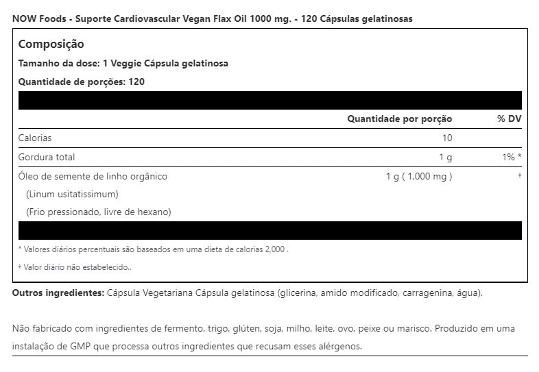 FLAX OIL ORGANIC VEGAN (OMEGA 3 - ÓLEO DE LINHO)