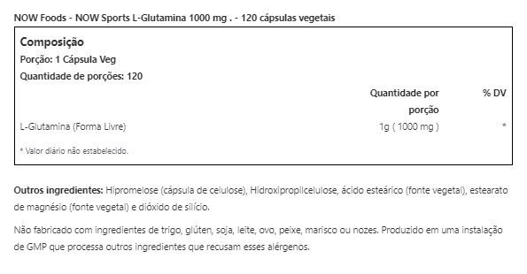 L- GLUTAMINE 1000 MG (L-GLUTAMINA)