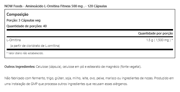 L-ORNITHINE (L- ORNITINA)