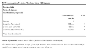 TRI-AMINO (L- ARGININA + L-ORNITHINA + L-LYSINA)