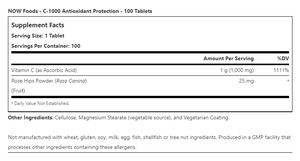VITAMIN C 1000 WITH ROSE HIPS (AÇÃO RETARDADA)