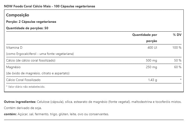 CORAL CALCIUM PLUS MAGNESIUM (CÁLCIO CORAL + MAGNÉSIO)