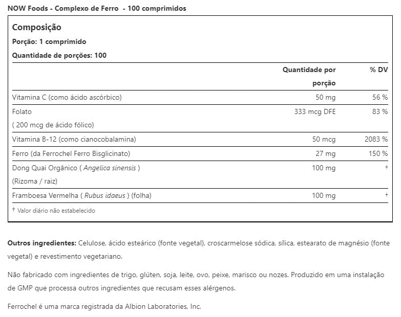 IRON COMPLEX (FERRO + VIT B12 + VIT C + DONG QUAI)