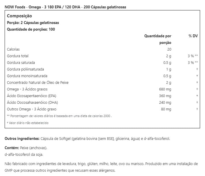 OMEGA-3 (180 EPA / 120 DHA) 200 SOFTGELS