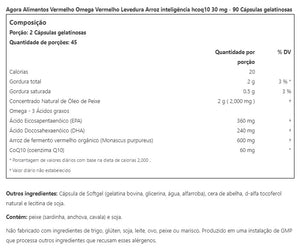 RED OMEGA (ÓMEGA 3 + COQ10 + ARROZ VERMELHO ORGÂNICO)