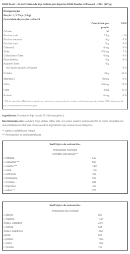 SOY PROTEIN ISOLATE (PROTEÍNA DE SOJA ISOLADA) 545 G.