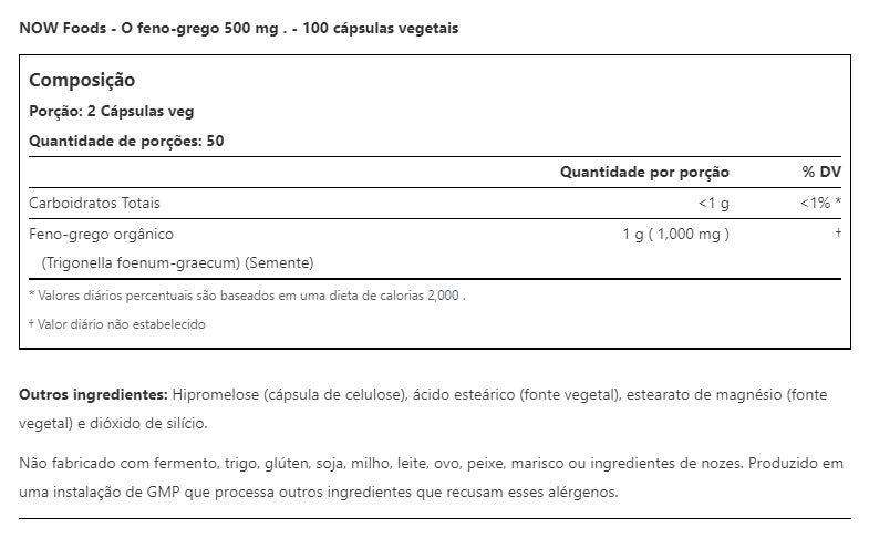 FENUGREEK (FENOGREGO)